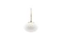 Miniatuur Hanglamp van wit glas en goudkleurig metaal Opal Productfoto