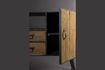 Miniatuur Hoge jeneverhout en metalen dressoir 4