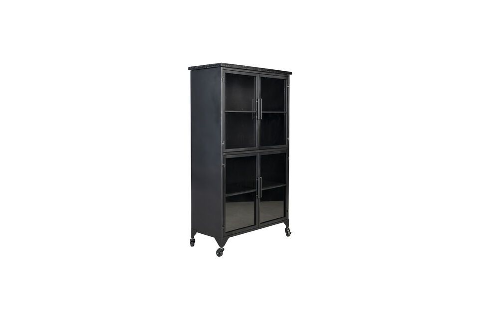 Voeg een vleugje elegantie en functionaliteit toe aan je interieur met de Ferre hoge zwarte houten