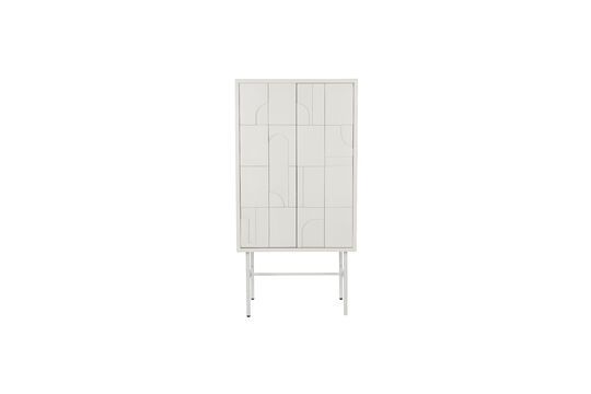 Hoog dressoir van gebroken wit hout Funk Productfoto