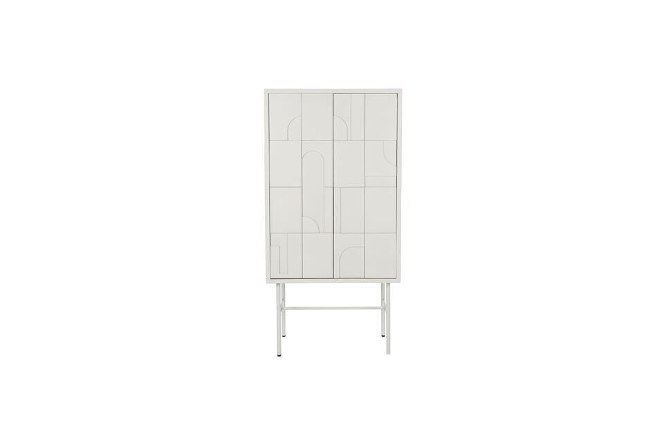 Hoog dressoir van gebroken wit hout Funk White Label