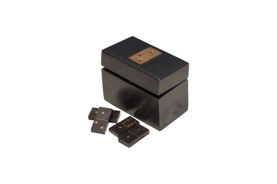 Houten Bouhey domino doosje met messing details