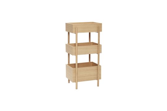 Houten legplank met 3 vakken, beige Stack