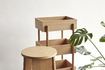 Miniatuur Houten legplank met 3 vakken, beige Stack 4