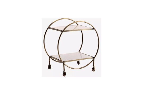 IJzeren trolley met ijzeren marmer