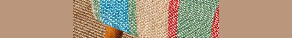 Benadrukte materialen Indiana veelkleurige houten fauteuil