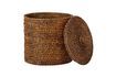 Miniatuur Jacko bruine rotan doos met deksel 5