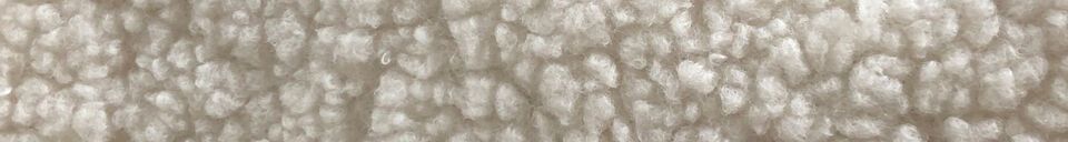 Benadrukte materialen Jip off-white bank met schapenvacht effect