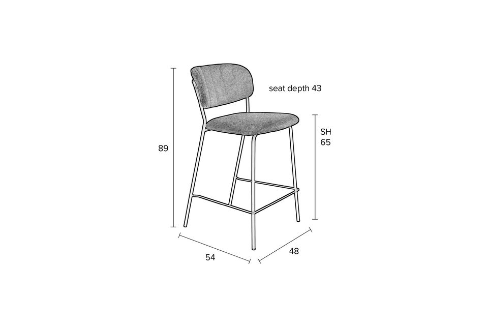 Jolien Counter Stool goud en donkergroen - 10