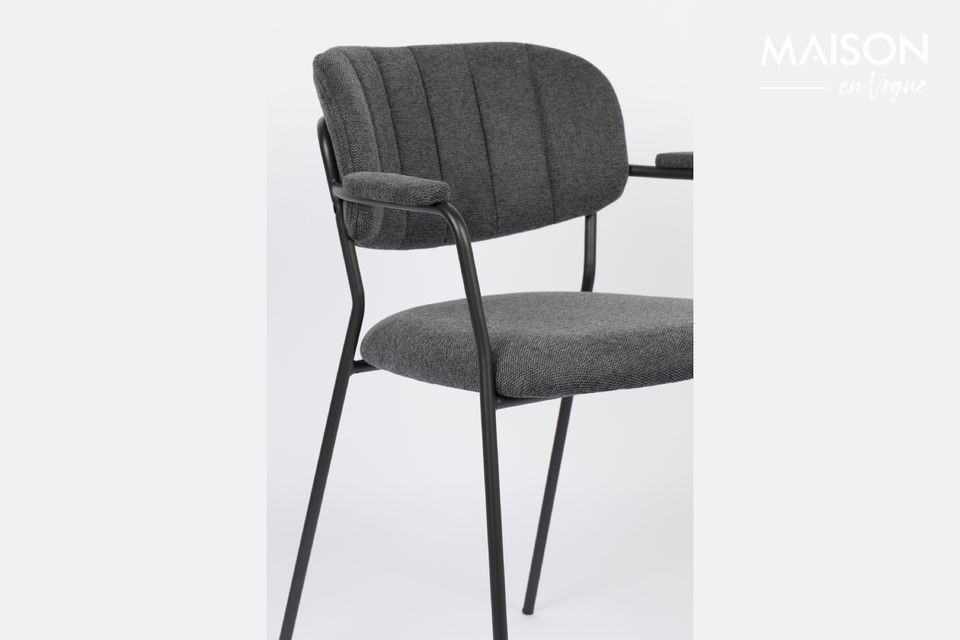 De Jolien Black/Dark Grey fauteuil is een White Label Living creatie