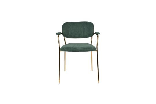 Jolien fauteuil goud en donkergroen Productfoto