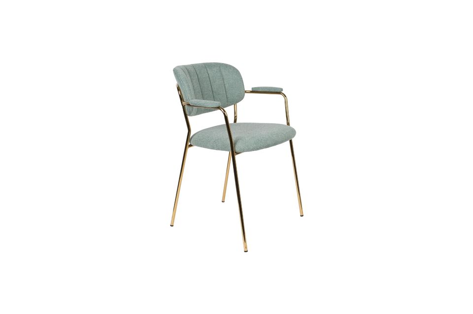 Jolien Fauteuil Goud en lichtgroen White Label