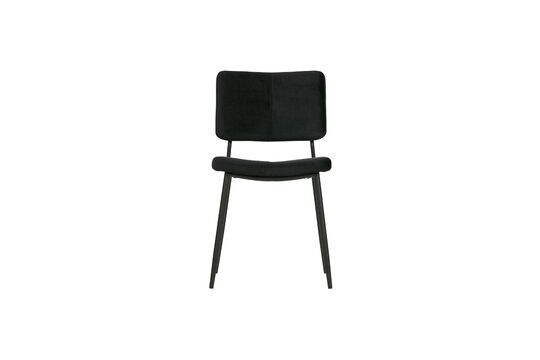 Kaat zwart polyester velours stoel Productfoto