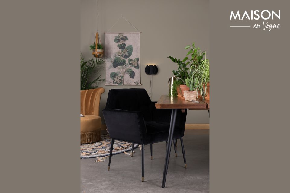 Kate zwart fluwelen fauteuil Dutch Bone