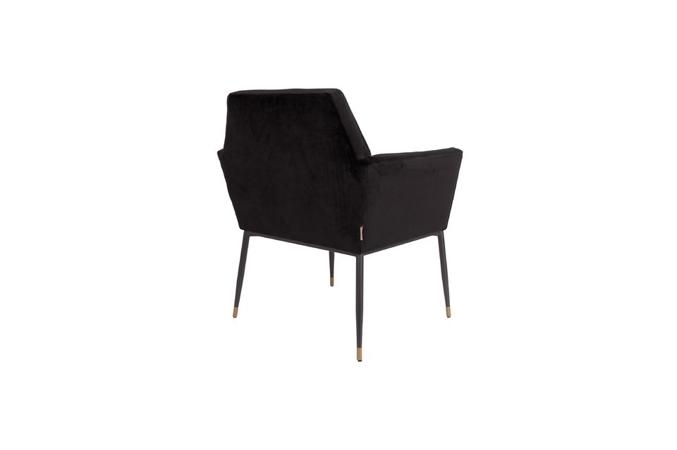 Kate zwart fluwelen fauteuil - 5