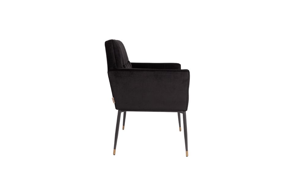 Kate zwart fluwelen fauteuil - 6