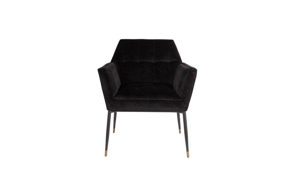 Kate zwart fluwelen fauteuil - 7
