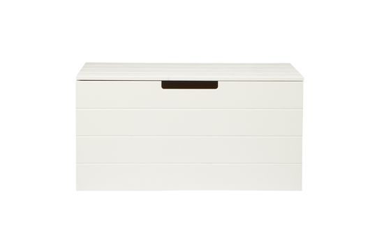 Keet witte houten speelgoedkist