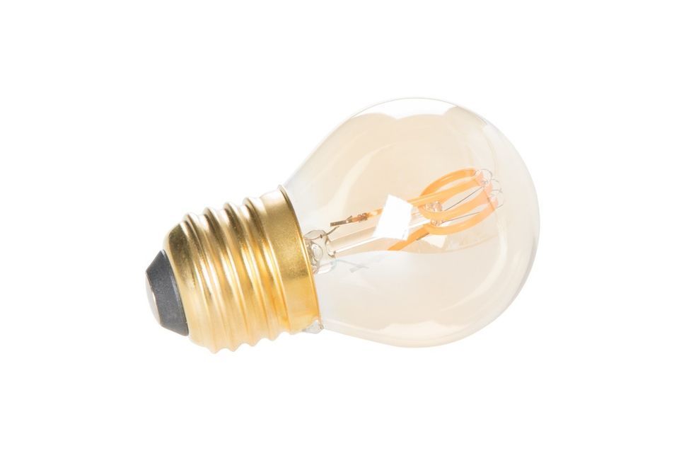 Verlicht uw interieur met een warm licht met de klassieke gouden minilamp