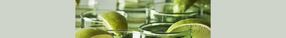 Benadrukte materialen Klein groen glazen waterglas Beldi