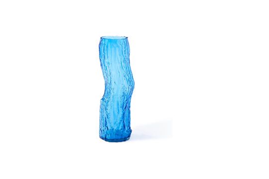 Kleine blauwe glazen Tree Log