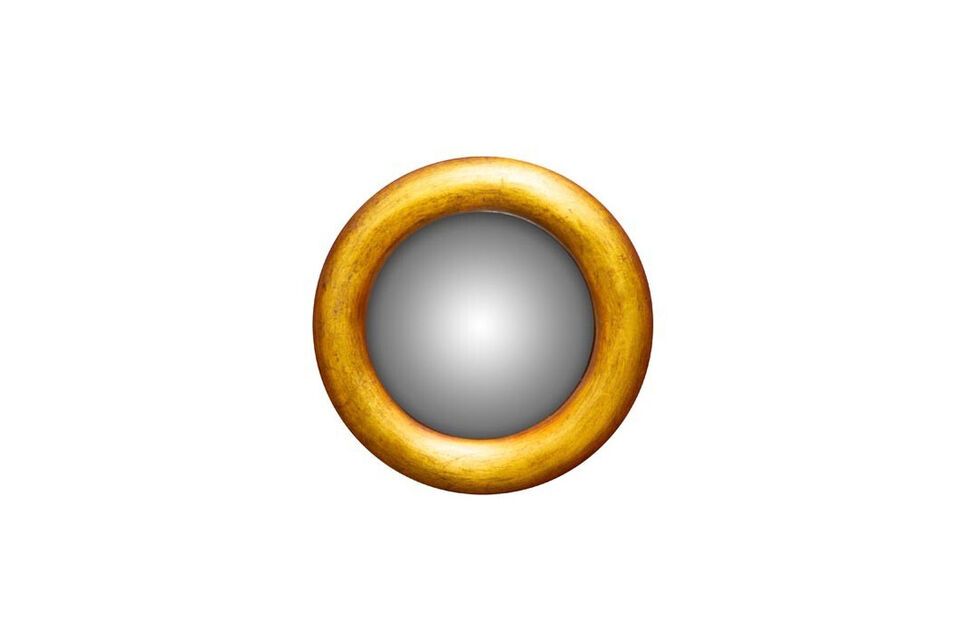 Kleine bolle spiegel in gouden hars Chehoma