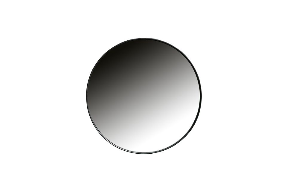 Kleine ronde zwarte metalen spiegel Doutzen Woood