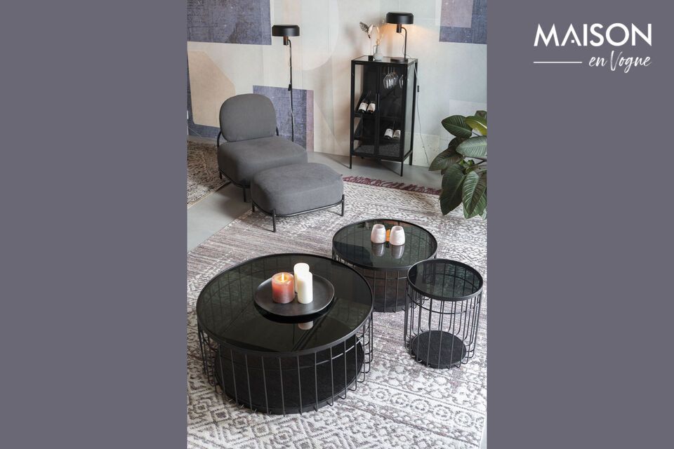 Ontdek de hedendaagse charme van onze zwart glazen salontafel