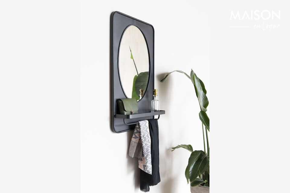 Ontdek de elegante eenvoud en functionaliteit van de Pascal spiegel in zwart ijzer