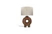 Miniatuur Lampedusa ronde bruine houten lamp 1