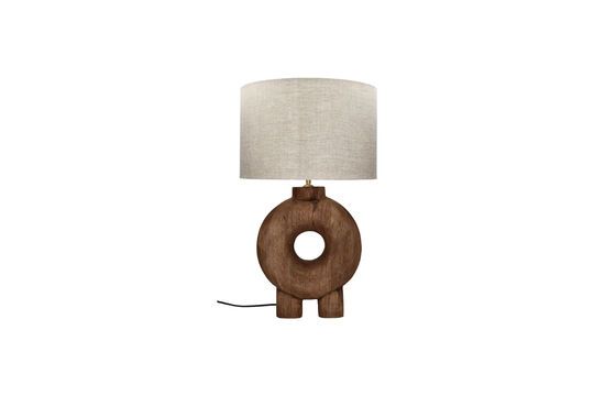 Lampedusa ronde bruine houten lamp