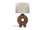 Miniatuur Lampedusa ronde bruine houten lamp Productfoto
