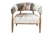  Les Rocheuses koe en eikenhouten fauteuil 3