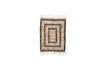 Miniatuur Licht en zwart jute vloerkleed 90x60 cm Leah 1