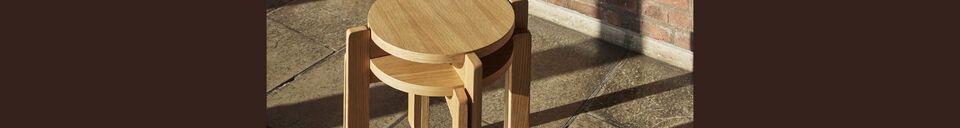 Benadrukte materialen Licht houten barkruk Always