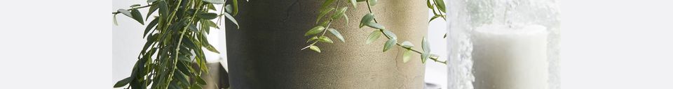 Benadrukte materialen Lichtbruine messing plantenbak Foem