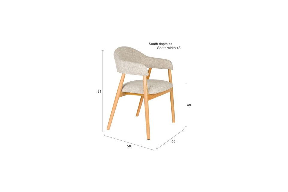 Lichtbruine stoffen fauteuil Indy - 8