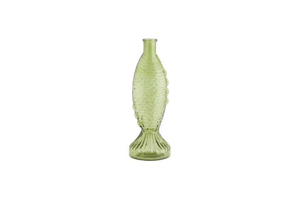 Lichtgroene glazen vaas H30 Fish Madam Stoltz