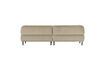 Miniatuur Lloyd 4 zits bank in beige fluweel 4