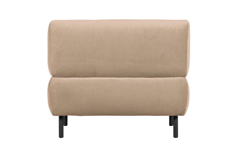 Het fluweel van deze fauteuil is van hoge kwaliteit