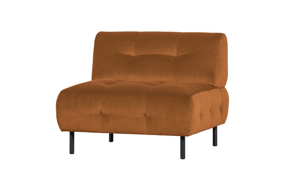 Lloyd kaneel fluwelen fauteuil Woood