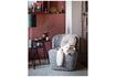 Miniatuur Lofty donkergrijze stoffen fauteuil 3