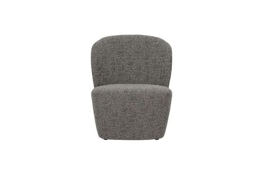 Lofty donkergrijze stoffen fauteuil