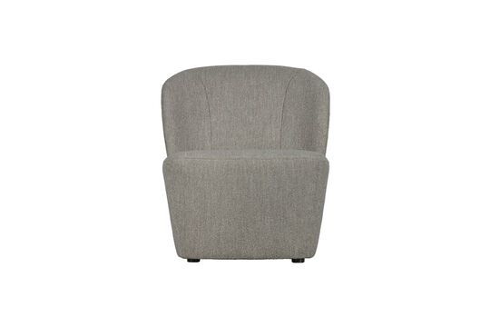 Lofty lichtgrijze stoffen fauteuil