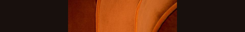 Benadrukte materialen Lounge chair Fleur oranje