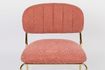 Miniatuur Lounge chair Jolien goud en roze 3