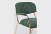 Miniatuur Lounge chair Jolien met gouden en donkergroene armleuningen 3