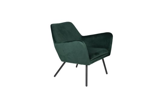 Lounge fauteuil Bon in groen fluweel Productfoto