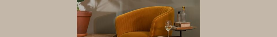 Benadrukte materialen Lounge fauteuil Dolly oker