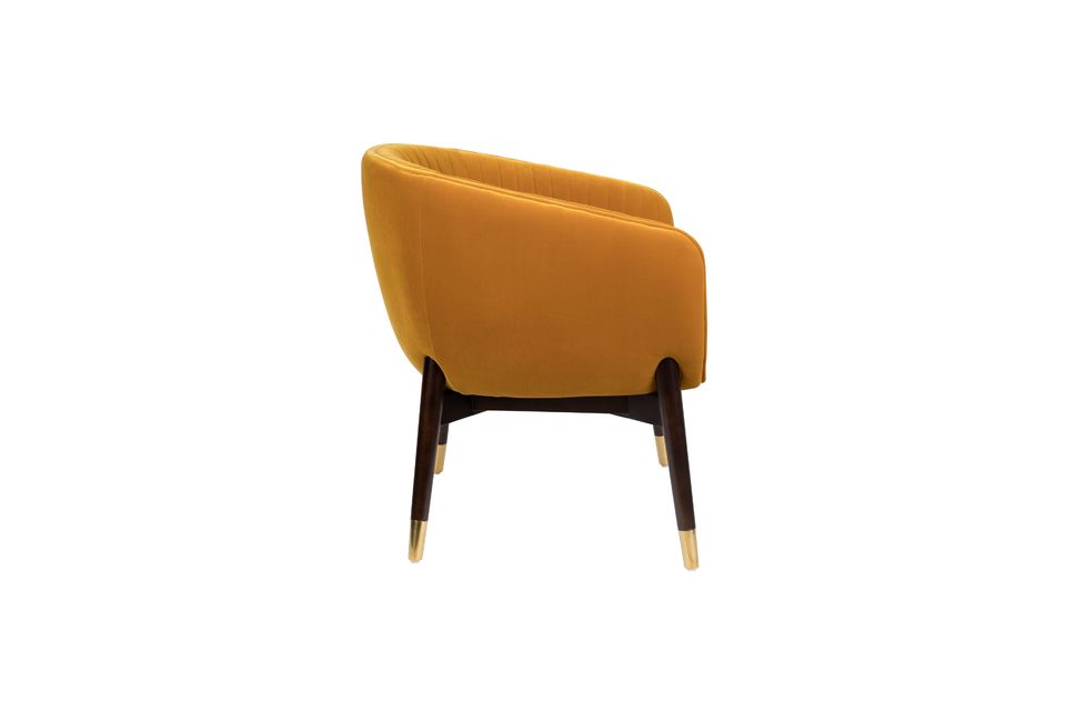 Lounge fauteuil Dolly oker - 8